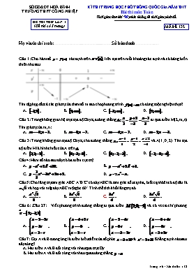 Đề thi trung học phổ thông quốc gia - Bài thi môn toán - Mã đề 132