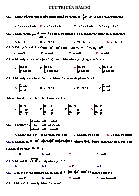 Toán học - Cực trị của hàm số