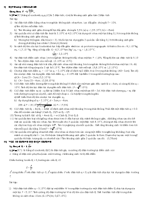 Bài tập về Định luật Coulomb Vật lí lớp 11