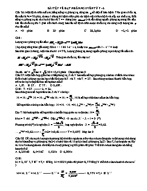 Bài tập về Hạt nhân nguyên tử Vật lí lớp 12 (Có đáp án) - Phần 6
