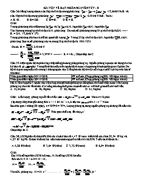 Bài tập về Hạt nhân nguyên tử Vật lí lớp 12 (Có đáp án) - Phần 8
