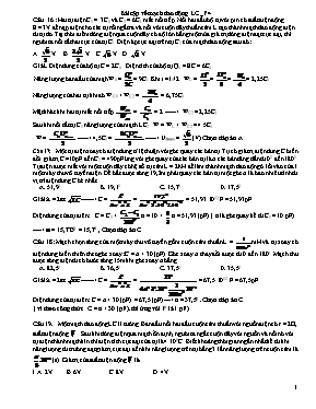 Bài tập về Mạch dao động LC Vật lí lớp 12 (Có đáp án) - Phần 4