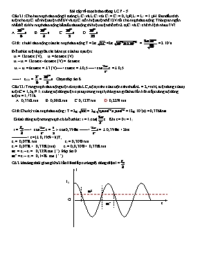 Bài tập về Mạch dao động LC Vật lí lớp 12 (Có đáp án) - Phần 5