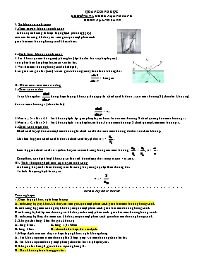 Bài tập về Quang hình học Vật lí lớp 11 (Có đáp án)