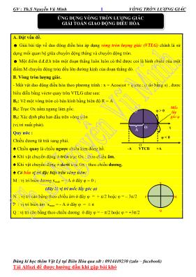 Chuyên đề Ứng dụng vòng tròn lượng giác giải toán dao động điều hòa - Nguyễn Vũ Minh