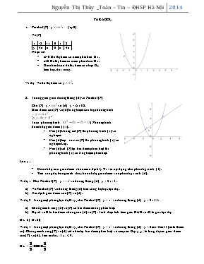Chuyên đề về Đồ thị hàm số y = ax - Nguyễn Th