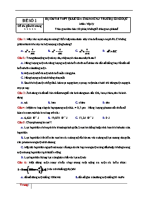 Đề thi thử THPT quốc gia Vật lí năm 2017 (Đề số 1)