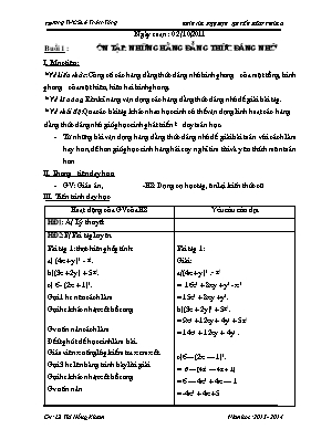 Giáo án phụ đạo học sinh yếu kém Toán lớp 8 - Năm học 2013-2014 - Lê Thị Hồng Kham