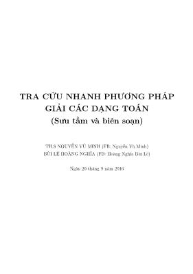 Sổ tay tra cứu Dao động cơ họcVật lí lớp 12 - Nguyễn Vũ Minh
