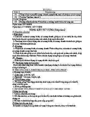 Giáo án Ngữ văn lớp 9 - Tiết 51 đến 55 - Năm học 2013-2014