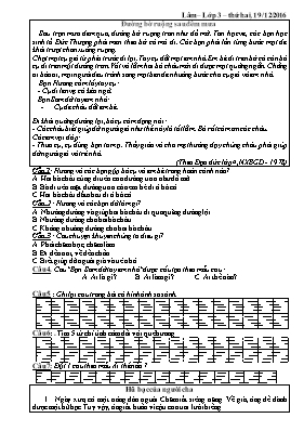 Bài tập ôn tập cuối học kì I Tiếng việt lớp 3 - Năm học 2016-2017