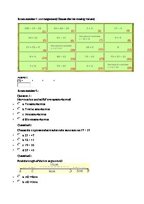 Đề thi Violympic môn Tiếng anh lớp 2 vòng 7