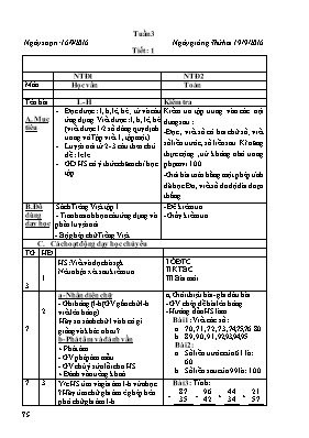 Giáo án tuần 3 khối 2 - Năm học 2015-2016