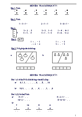 Một số đề ôn tập kiểm tra học kì I Toán lớp 1