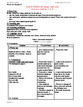 Giáo án Tiếng anh lớp 5 - Học kì II - Năm học 2016-2017 - Trường Tiểu học Tân Đông