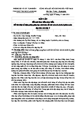 Sáng kiến kinh nghiệm Một số biện pháp giúp học sinh làm tốt bài văn tả cảnh ở phân môn Tập làm văn lớp 5