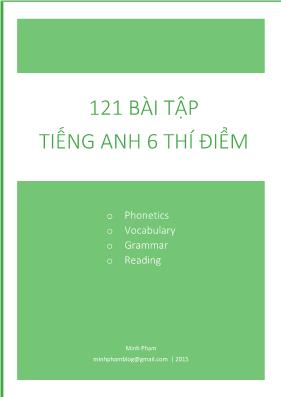 121 Bài tập Tiếng Anh 6 thí điểm - Minh Phạm