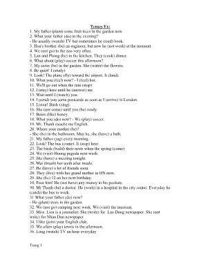 200 Câu hỏi chia động từ trong chương trình Tiếng Anh Lớp 8