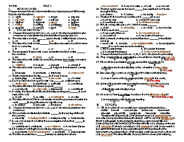 Đề kiểm tra Unit 16 môn Tiếng Anh Lớp 11 - Đề 1 (Kèm đáp án)