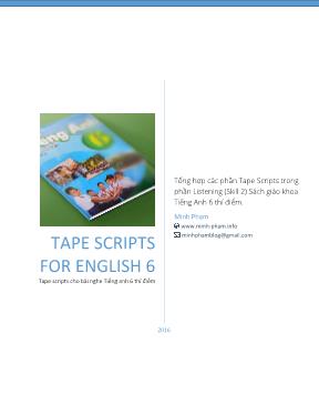 Tài liệu Tape scripts cho bài nghe Tiếng Anh 6 thí điểm