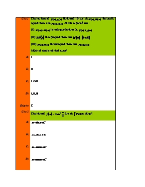 Bài tập Tích phân Lớp 12 - Phần 44