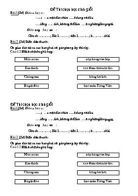 Bộ đề thi chọn học sinh giỏi môn Toán + Tiếng