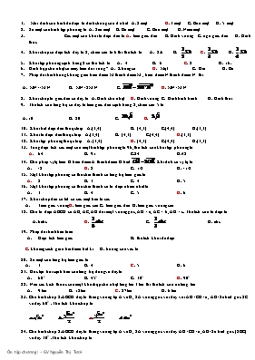 Đề kiểm tra 1 tiết Chương 1 môn Hình học Lớp 12 - Nguyễn Thị Tươi (Kèm đáp án)
