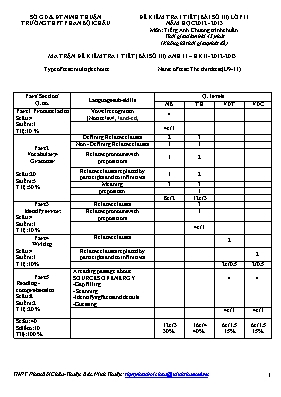 Đề kiểm tra 1 tiết số 3 môn Tiếng Anh Lớp 11 (Chương trình chuẩn) - Mã đề 132 - Năm học 2012-2013 - Trường THPT Phan Bội Châu