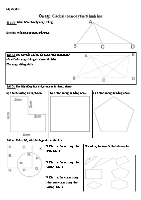 Đề ôn tập Các bài toán có yếu tố hình học Lớp