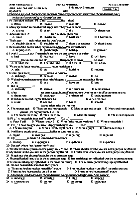 Đề thi học kỳ 2 môn Tiếng Anh Lớp 12 (Chương trình chuẩn) - Mã đề 736 (Có đáp án)