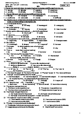 Đề thi học kỳ II môn Tiếng Anh Lớp 12 (Chương trình chuẩn) - Mã đề 148 (Có đáp án)