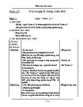 Giáo án Âm nhạc Lớp 1 đến 5 - Chương trình học kỳ II - Năm học 2014-2015