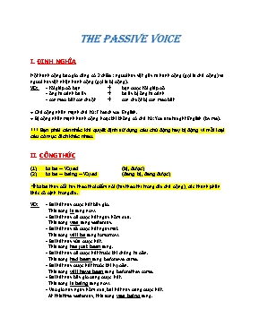 Lý thuyết The passive voice