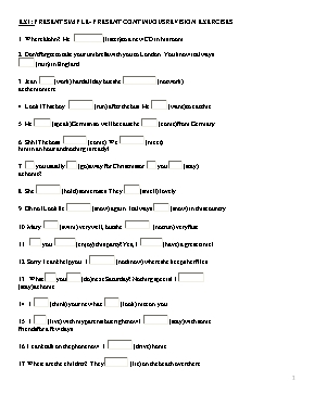 Present simple - Present continuous revision 