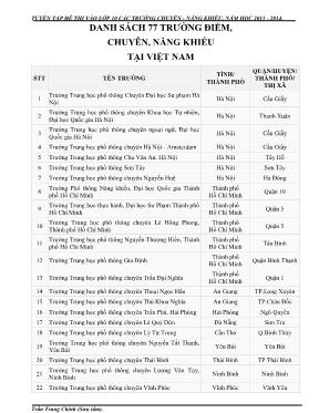 Tuyển tập đề thi vào Lớp 10 các trường chuyên - năng khiếu môn Tiếng Anh - Năm học 2013-2014