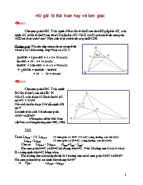 10 Bài toán hay về tam giác