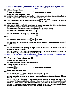 2 Đề kiểm tra học kỳ I môn Toán Lớp 11