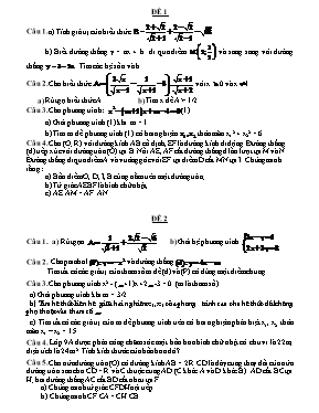 2 Đề thi thử Lớp 10 THPT môn Toán