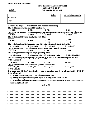 4 Đề kiểm tra Chương III môn Hình học 9 - Trư