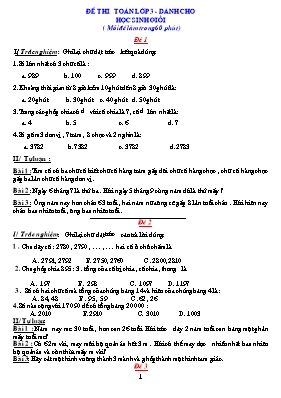 43 Đề thi học sinh giỏi môn Toán Lớp 3