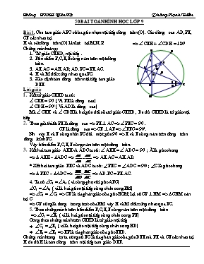 50 Bài toán hình học Khối 9