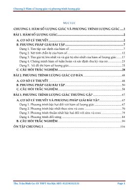 Bài giảng Đại số & Giải tích Lớp 11 - Chương I: Hàm số lượng giác và phương trình lượng giác - Trần Đình Cư
