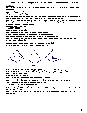 Bài tập bằng nhau của tam giác - Hình học 7