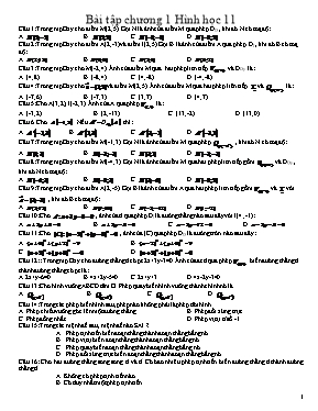 Bài tập Chương 1 - Hình học 11