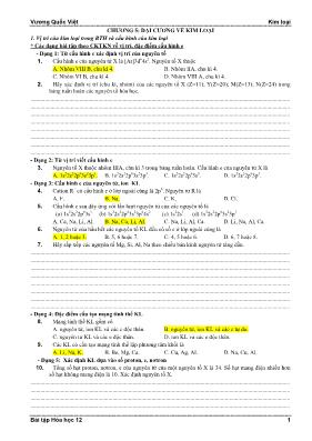 Bài tập Chương 5, 6, 7 môn Hóa học 12 - Vương Quốc Việt