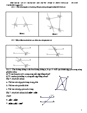 Bài tập Hình học Lớp 7: Góc tạo bởi đường thẳng cắt hai đường thẳng