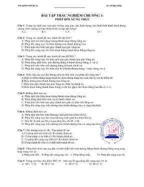 Bài tập trắc nghiệm Chương 1 môn Hình học 11 - Hồ Ngọc Dũng