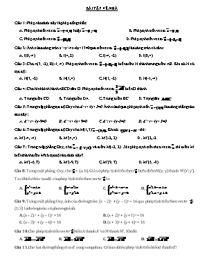 Bài tập về nhà môn Hình học 11