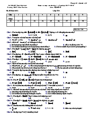 Bộ đề kiểm tra 45 phút Chương I môn Đại số Lớ