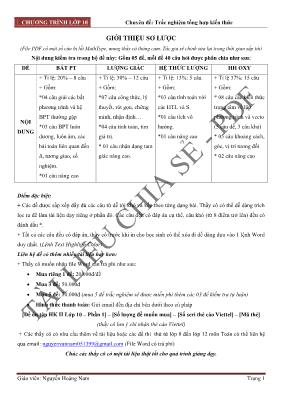 Chuyên đề Đại số 10: Trắc nghiệm tổng hợp kiến thức